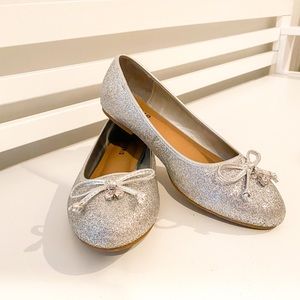 Silver glitter ballet flats Torrid